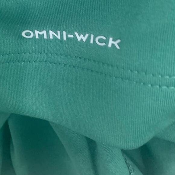 Columbia Polo Golf Shirt Large Green Omni-Wick Pocket Lightweight Vent - Picture 9 of 11